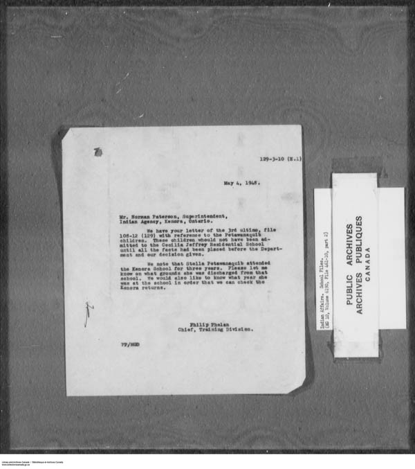 Title: School Files Series - 1879-1953 (RG10) - Mikan Number: 157505 - Microform: c-7925