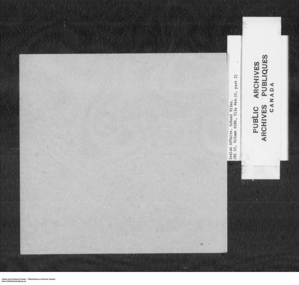 Title: School Files Series - 1879-1953 (RG10) - Mikan Number: 157505 - Microform: c-7931