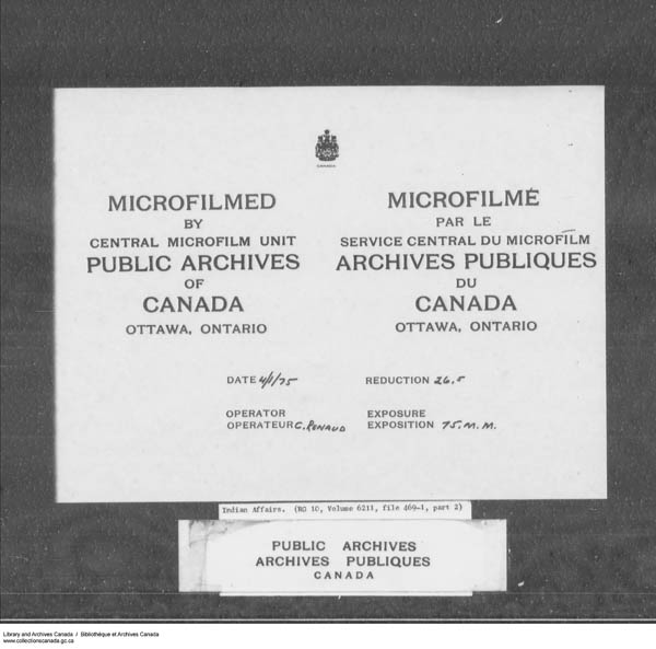 Title: School Files Series - 1879-1953 (RG10) - Mikan Number: 157505 - Microform: c-7942