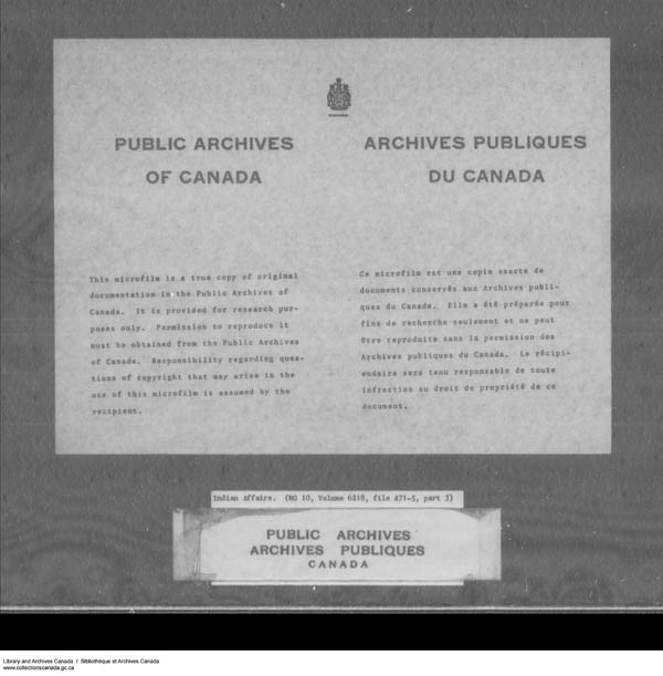 Title: School Files Series - 1879-1953 (RG10) - Mikan Number: 157505 - Microform: c-7947