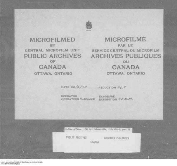 Title: School Files Series - 1879-1953 (RG10) - Mikan Number: 157505 - Microform: c-7951