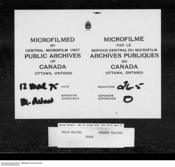 Title: School Files Series - 1879-1953 (RG10) - Mikan Number: 157505 - Microform: c-7959