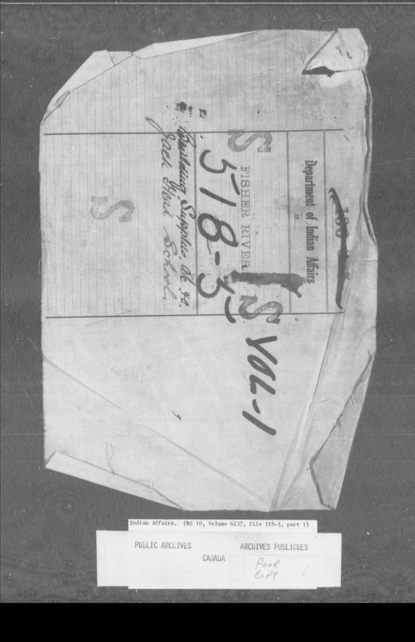 Title: School Files Series - 1879-1953 (RG10) - Mikan Number: 157505 - Microform: c-7960