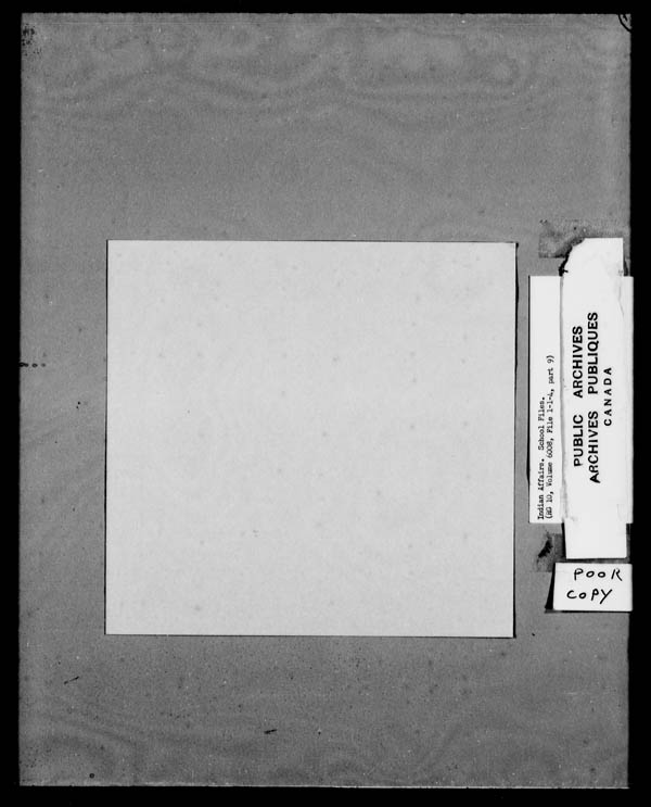 Title: School Files Series - 1879-1953 (RG10) - Mikan Number: 157505 - Microform: c-8138