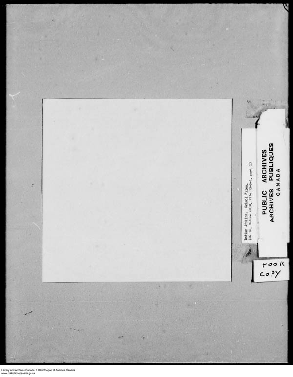 Title: School Files Series - 1879-1953 (RG10) - Mikan Number: 157505 - Microform: c-8143