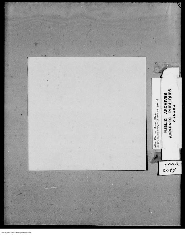 Title: School Files Series - 1879-1953 (RG10) - Mikan Number: 157505 - Microform: c-8144