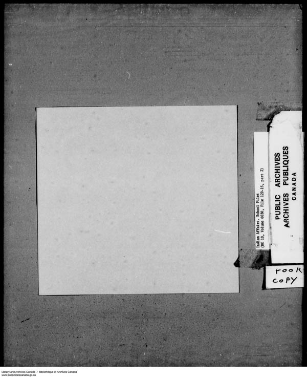 Title: School Files Series - 1879-1953 (RG10) - Mikan Number: 157505 - Microform: c-8148