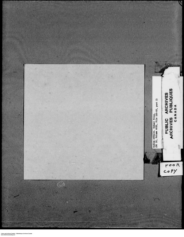 Title: School Files Series - 1879-1953 (RG10) - Mikan Number: 157505 - Microform: c-8151