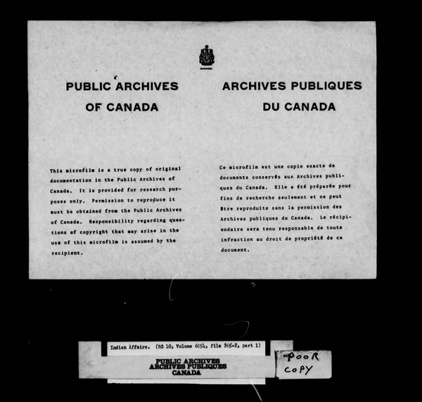 Title: School Files Series - 1879-1953 (RG10) - Mikan Number: 157505 - Microform: c-8160