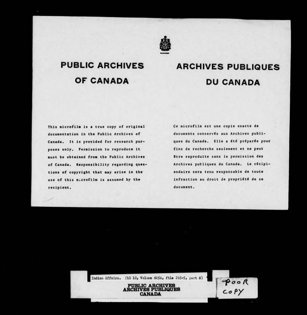 Title: School Files Series - 1879-1953 (RG10) - Mikan Number: 157505 - Microform: c-8161
