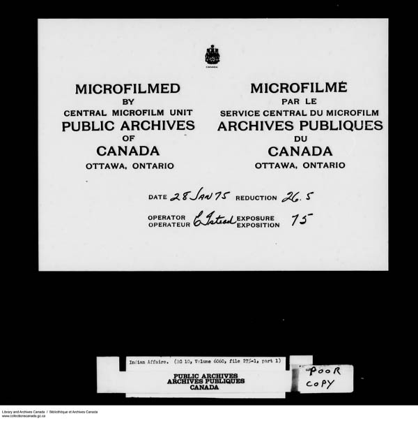 Title: School Files Series - 1879-1953 (RG10) - Mikan Number: 157505 - Microform: c-8163