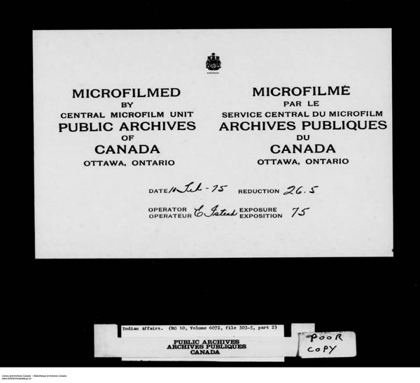 Title: School Files Series - 1879-1953 (RG10) - Mikan Number: 157505 - Microform: c-8169