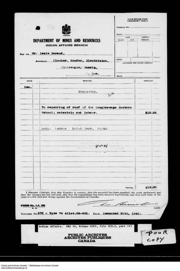 Title: School Files Series - 1879-1953 (RG10) - Mikan Number: 157505 - Microform: c-8172