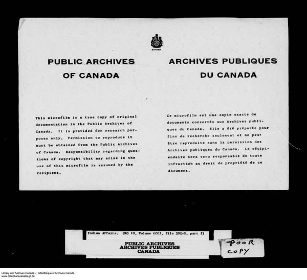 Title: School Files Series - 1879-1953 (RG10) - Mikan Number: 157505 - Microform: c-8174