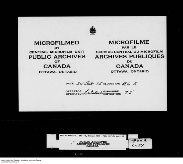 Titre : Srie des dossiers relatifs aux coles - 1879-1953 (RG10) - N d'enregistrement Mikan : 161918 - Microforme : c-8176