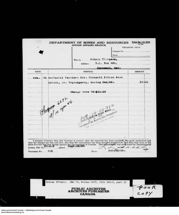 Title: School Files Series - 1879-1953 (RG10) - Mikan Number: 157505 - Microform: c-8176