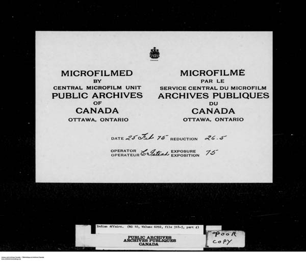 Title: School Files Series - 1879-1953 (RG10) - Mikan Number: 157505 - Microform: c-8179