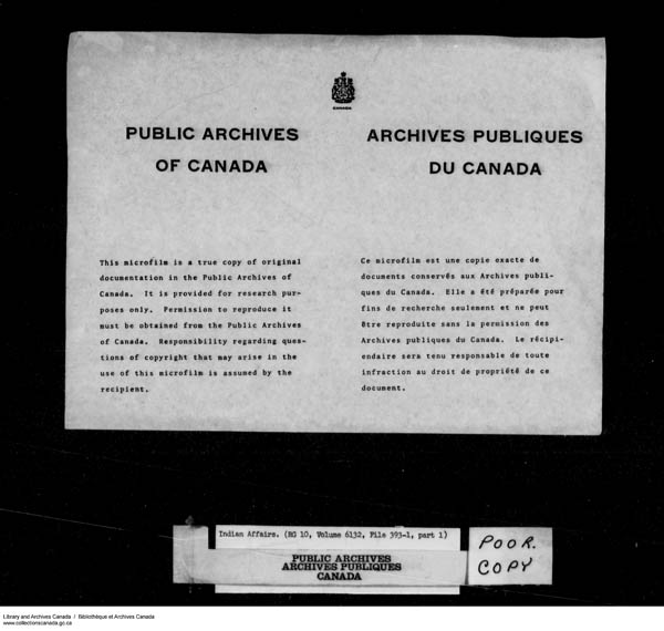 Title: School Files Series - 1879-1953 (RG10) - Mikan Number: 157505 - Microform: c-8199