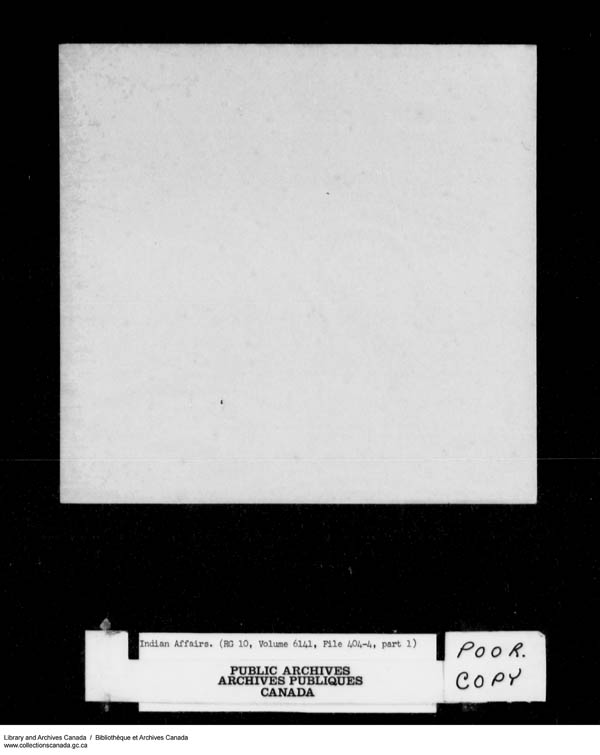 Title: School Files Series - 1879-1953 (RG10) - Mikan Number: 157505 - Microform: c-8204