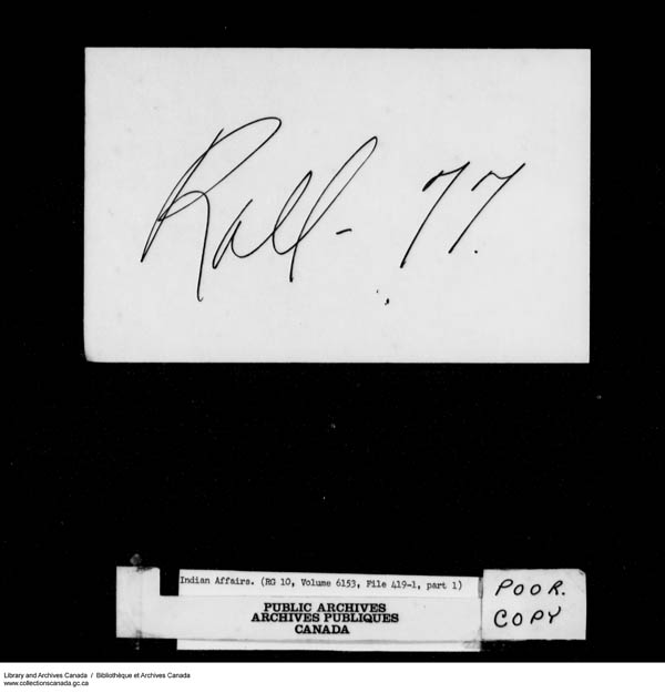 Title: School Files Series - 1879-1953 (RG10) - Mikan Number: 157505 - Microform: c-8210