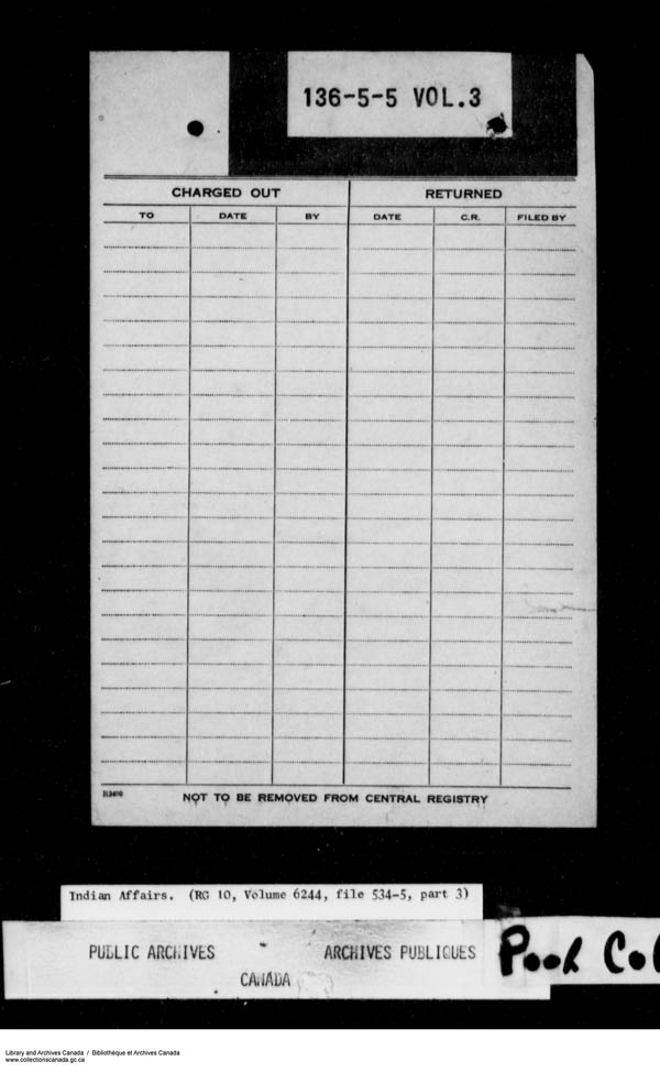 Title: School Files Series - 1879-1953 (RG10) - Mikan Number: 157505 - Microform: c-8640