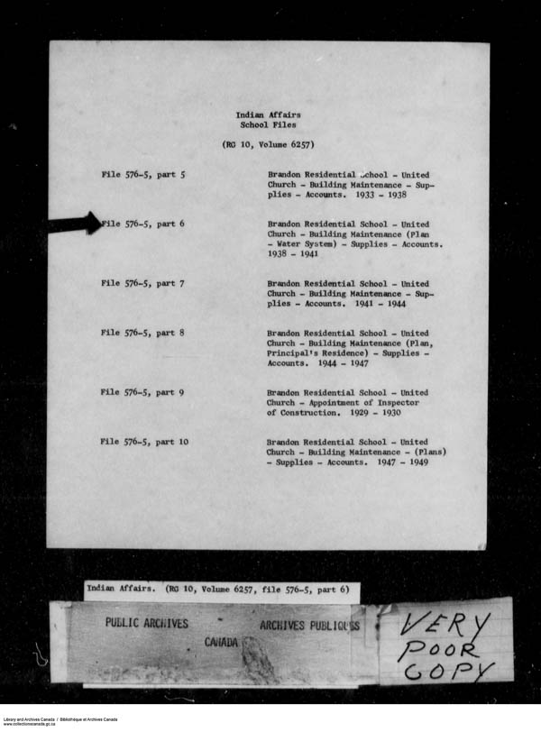 Title: School Files Series - 1879-1953 (RG10) - Mikan Number: 157505 - Microform: c-8649