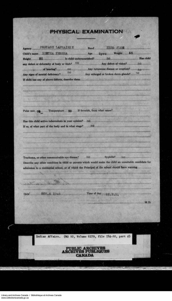 Title: School Files Series - 1879-1953 (RG10) - Mikan Number: 157505 - Microform: c-8665