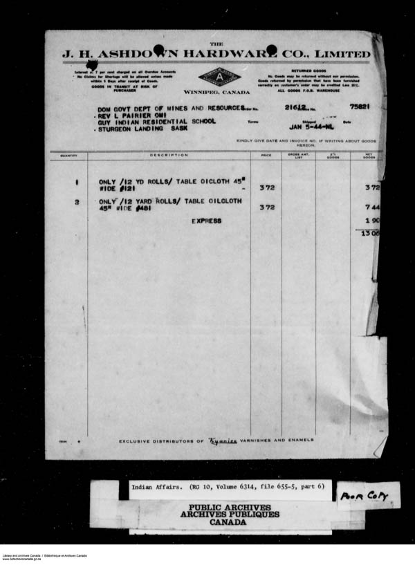 Title: School Files Series - 1879-1953 (RG10) - Mikan Number: 157505 - Microform: c-8689