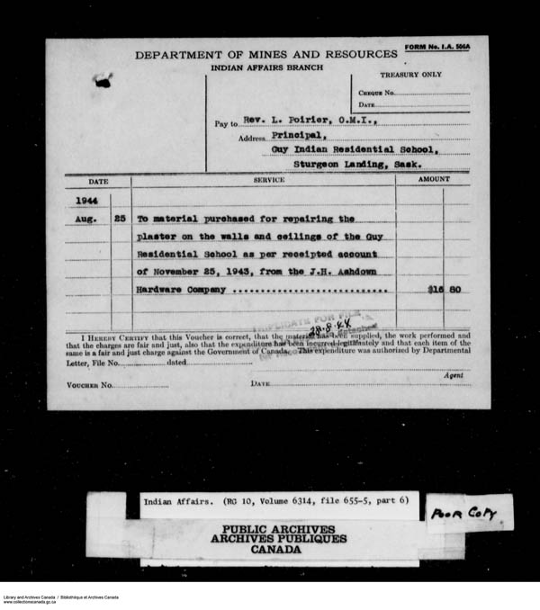 Title: School Files Series - 1879-1953 (RG10) - Mikan Number: 157505 - Microform: c-8689