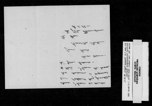 Titre : Fonds sir John Thompson - Lettres reues - N d'enregistrement Mikan : 129822 - Microforme : c-9257