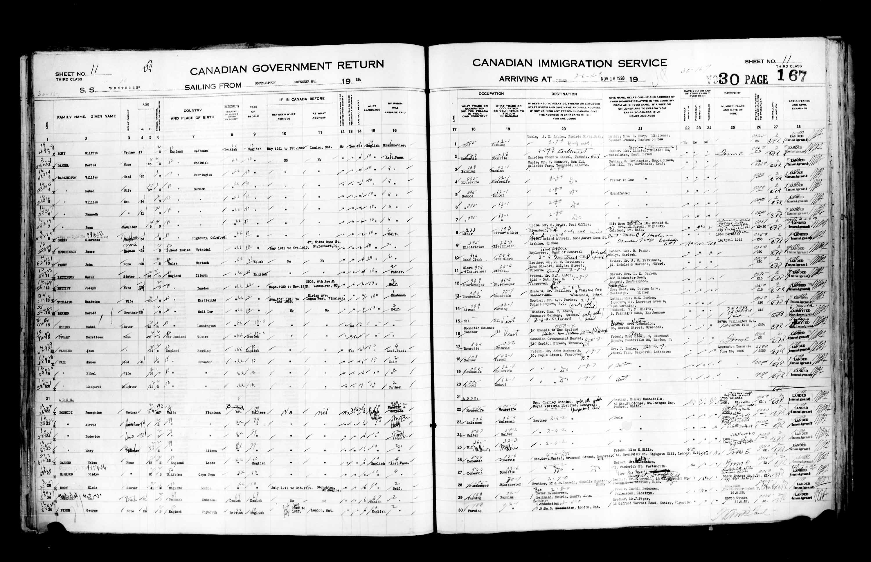 Title: Passenger Lists: Quebec City (1925-1935) - Mikan Number: 134839 - Microform: t-14750