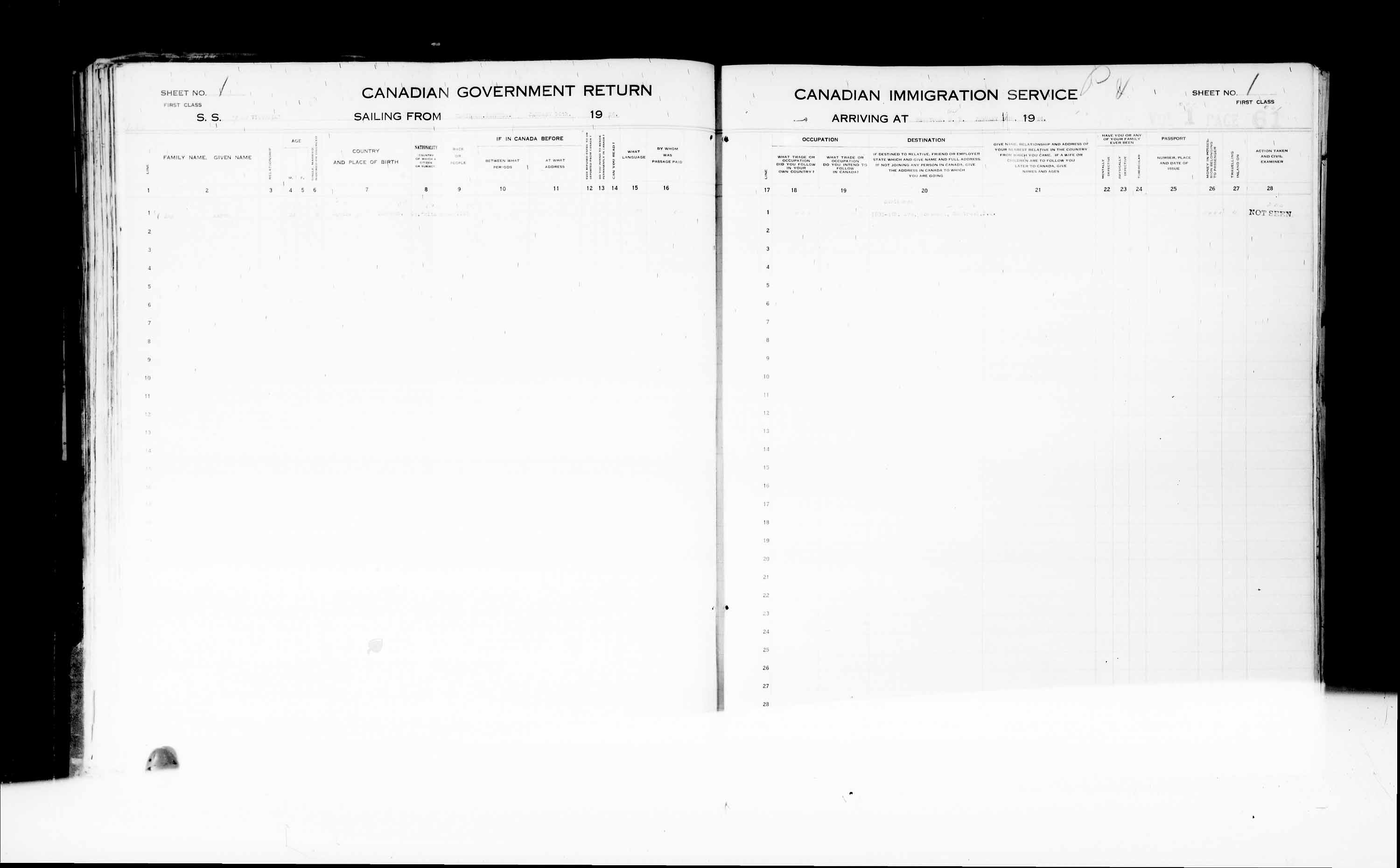 Titre : Listes de passagers : New York (1925-1935) - N d'enregistrement Mikan : 179091 - Microforme : t-14925