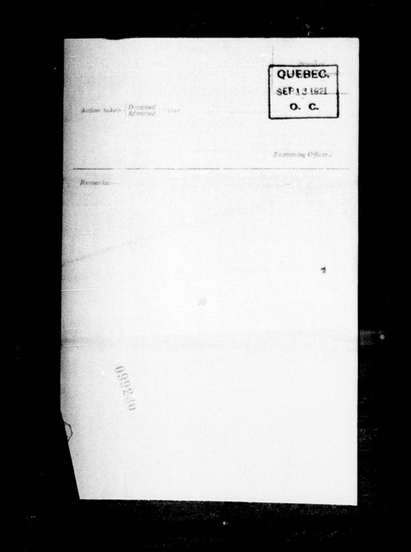 Title: Ocean Arrivals, Form 30A, 1919-1924 - Mikan Number: 161349 - Microform: t-14940