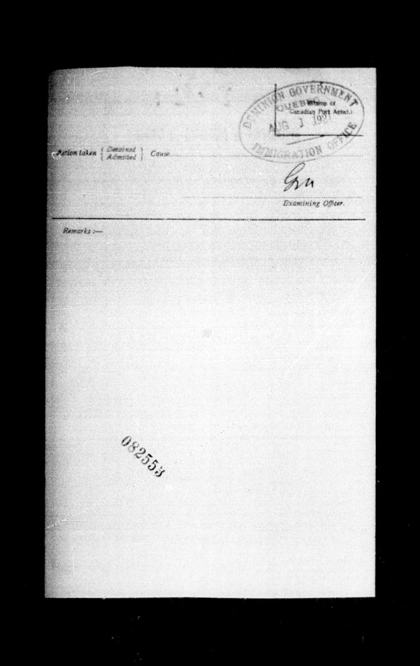 Title: Ocean Arrivals, Form 30A, 1919-1924 - Mikan Number: 161349 - Microform: t-14944