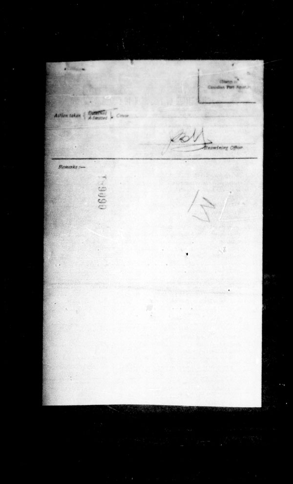 Title: Ocean Arrivals, Form 30A, 1919-1924 - Mikan Number: 161349 - Microform: t-14946