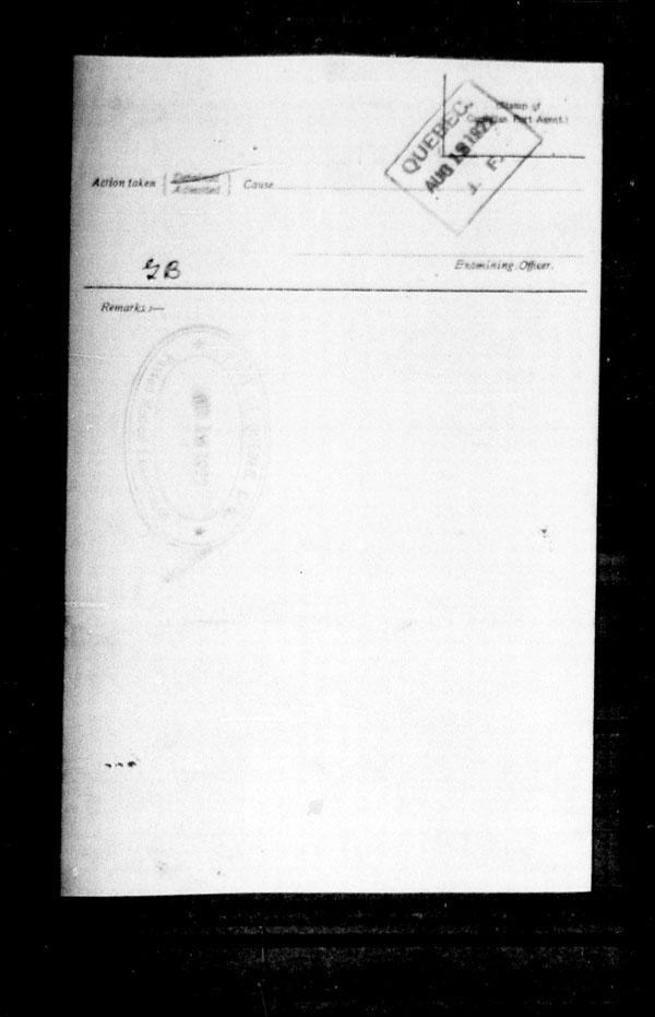 Title: Ocean Arrivals, Form 30A, 1919-1924 - Mikan Number: 161349 - Microform: t-14953