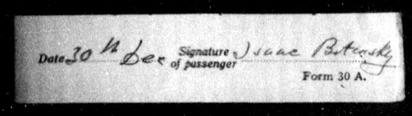 Title: Ocean Arrivals, Form 30A, 1919-1924 - Mikan Number: 161349 - Microform: t-14960