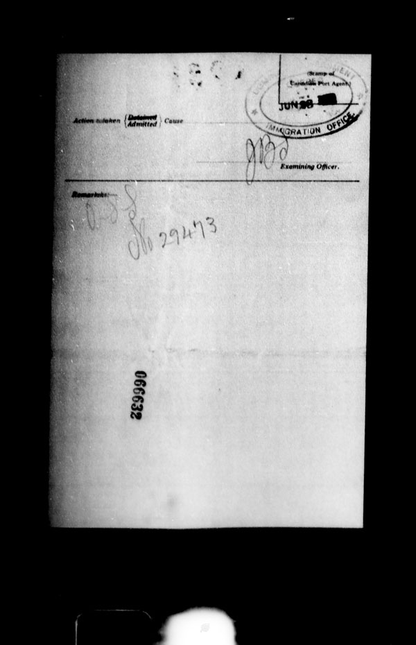 Title: Ocean Arrivals, Form 30A, 1919-1924 - Mikan Number: 161349 - Microform: t-14967