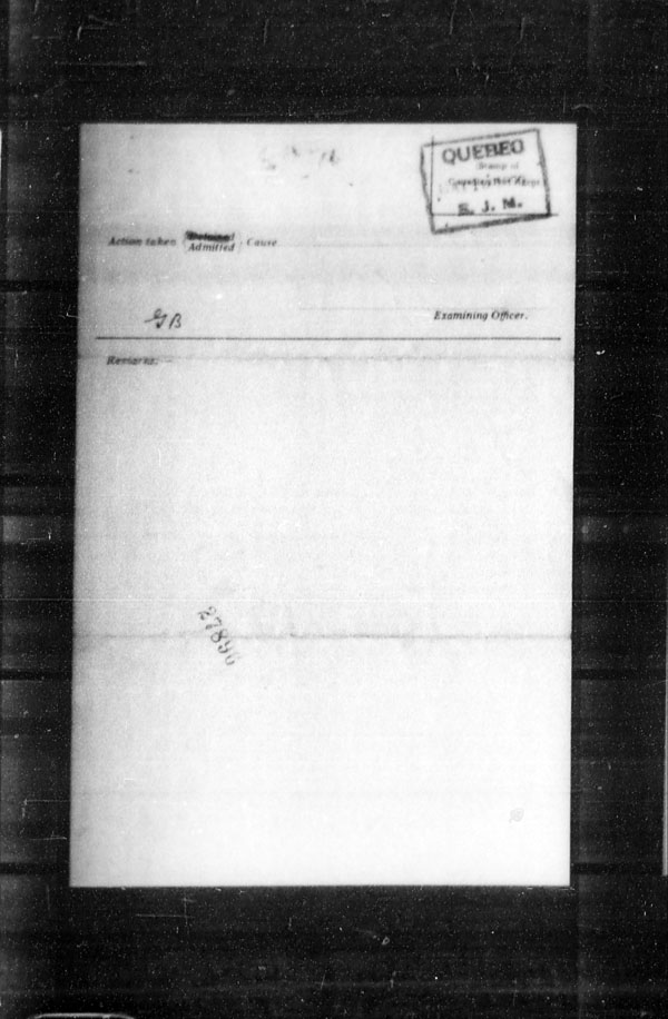 Title: Ocean Arrivals, Form 30A, 1919-1924 - Mikan Number: 161349 - Microform: t-14976
