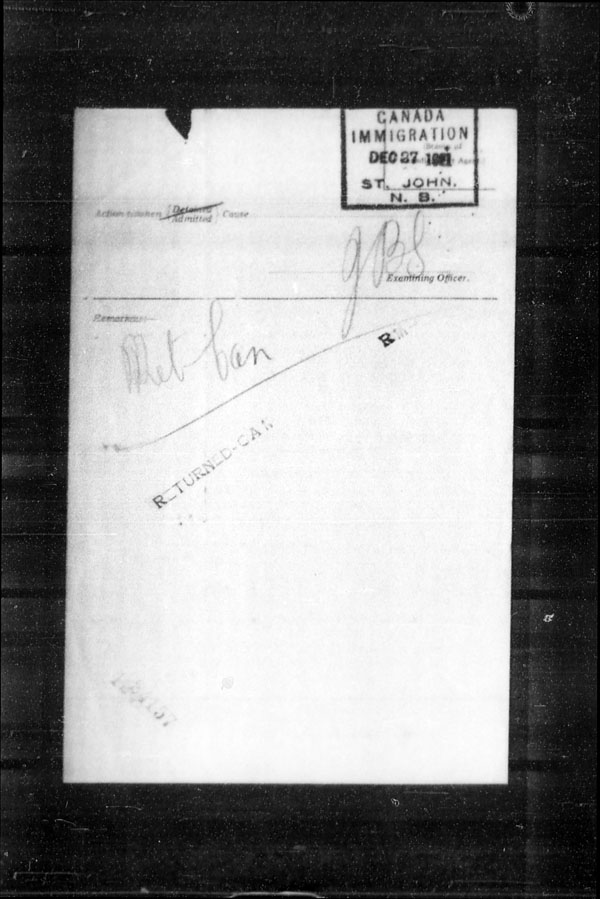 Title: Ocean Arrivals, Form 30A, 1919-1924 - Mikan Number: 161349 - Microform: t-14976