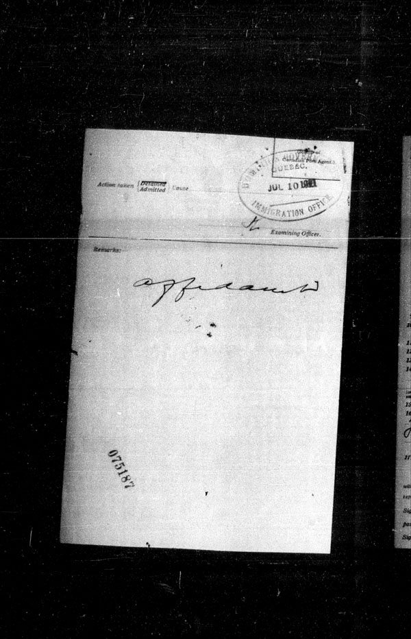 Title: Ocean Arrivals, Form 30A, 1919-1924 - Mikan Number: 161349 - Microform: t-14979