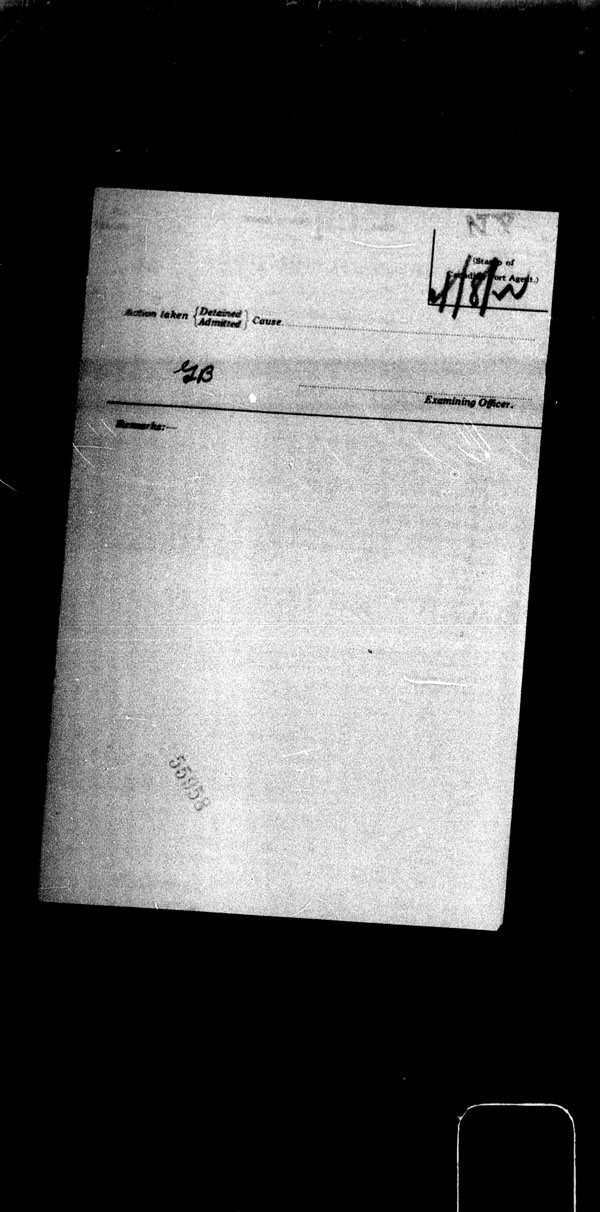 Title: Ocean Arrivals, Form 30A, 1919-1924 - Mikan Number: 161349 - Microform: t-14980