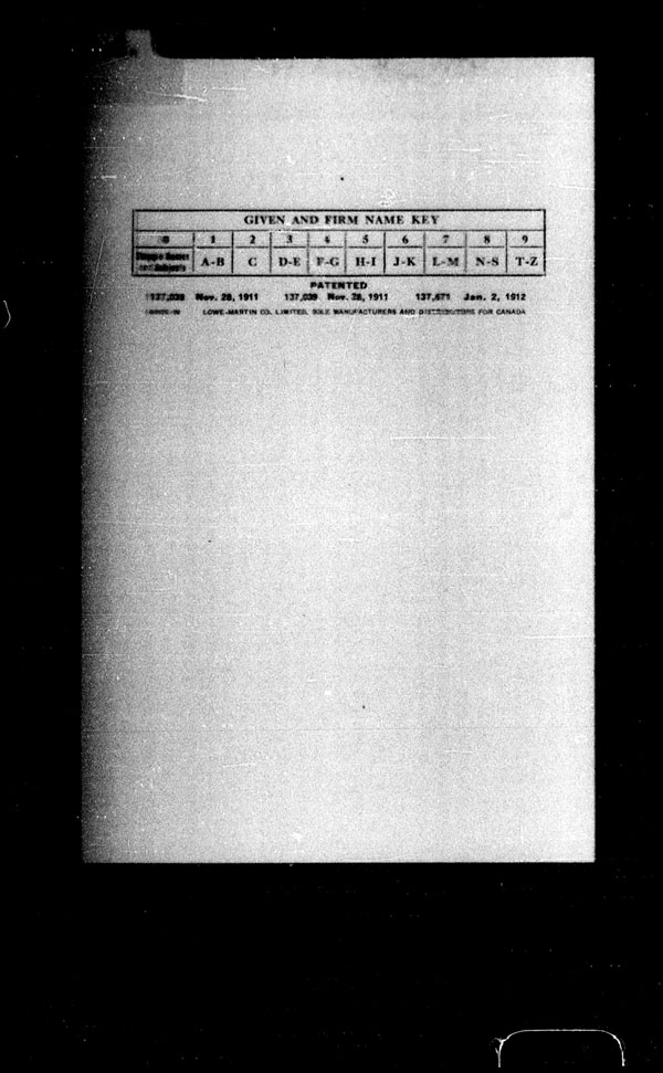 Title: Ocean Arrivals, Form 30A, 1919-1924 - Mikan Number: 161349 - Microform: t-14988
