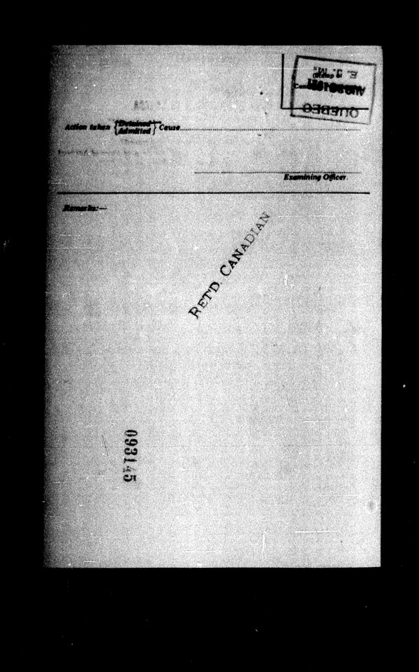 Titre : Arrives par la mer, formulaire 30A, 1919-1924 - N d'enregistrement Mikan : 179117 - Microforme : t-14993