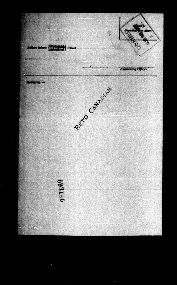 Titre : Arrives par la mer, formulaire 30A, 1919-1924 - N d'enregistrement Mikan : 179117 - Microforme : t-14993