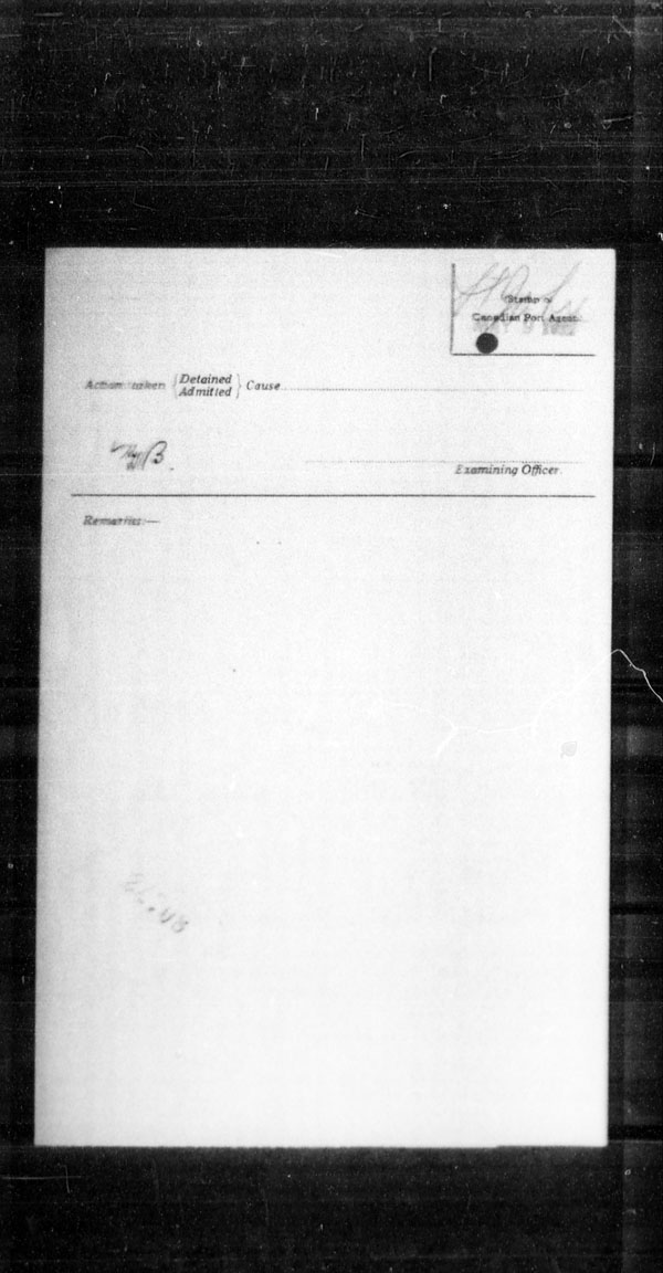 Title: Ocean Arrivals, Form 30A, 1919-1924 - Mikan Number: 161349 - Microform: t-15016
