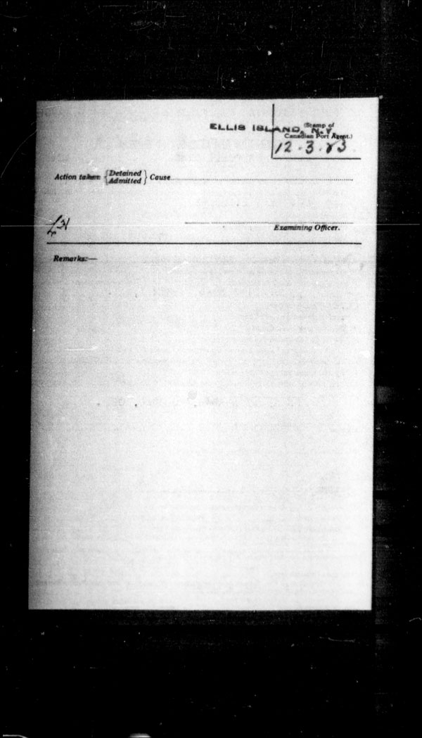 Title: Ocean Arrivals, Form 30A, 1919-1924 - Mikan Number: 161349 - Microform: t-15043