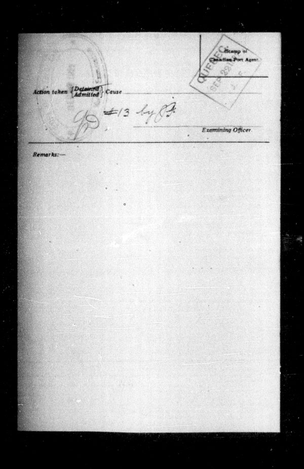 Title: Ocean Arrivals, Form 30A, 1919-1924 - Mikan Number: 161349 - Microform: t-15076