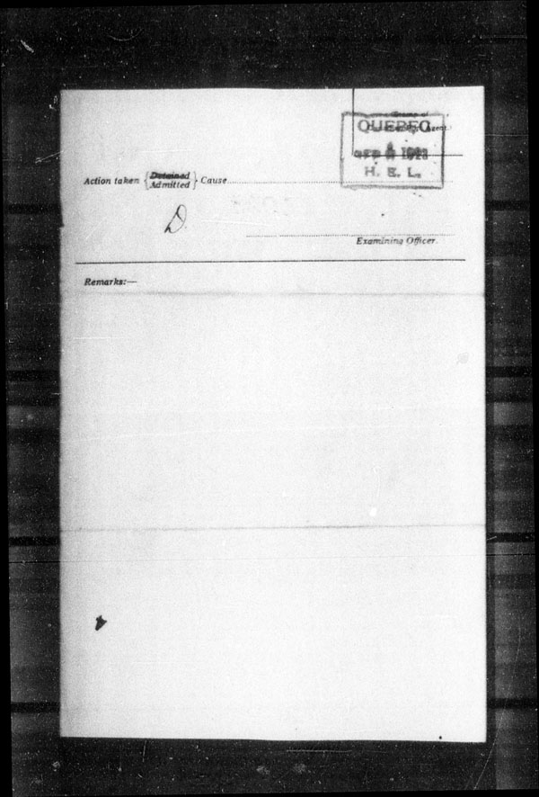 Title: Ocean Arrivals, Form 30A, 1919-1924 - Mikan Number: 161349 - Microform: t-15084