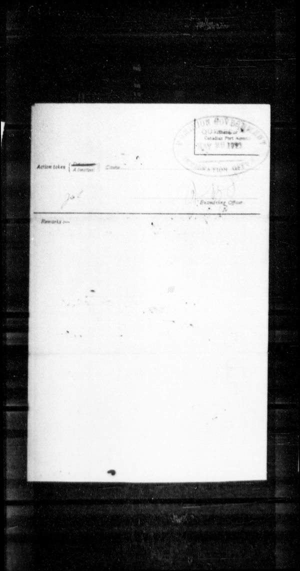 Title: Ocean Arrivals, Form 30A, 1919-1924 - Mikan Number: 161349 - Microform: t-15172